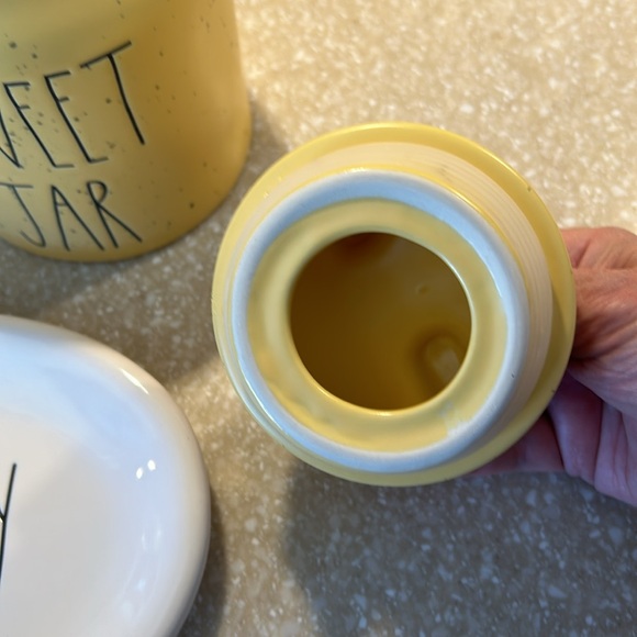 Rae Dunn 3 pieces, creamer, treat dish and dog treats jar people treats. 2 new - Picture 7 of 7